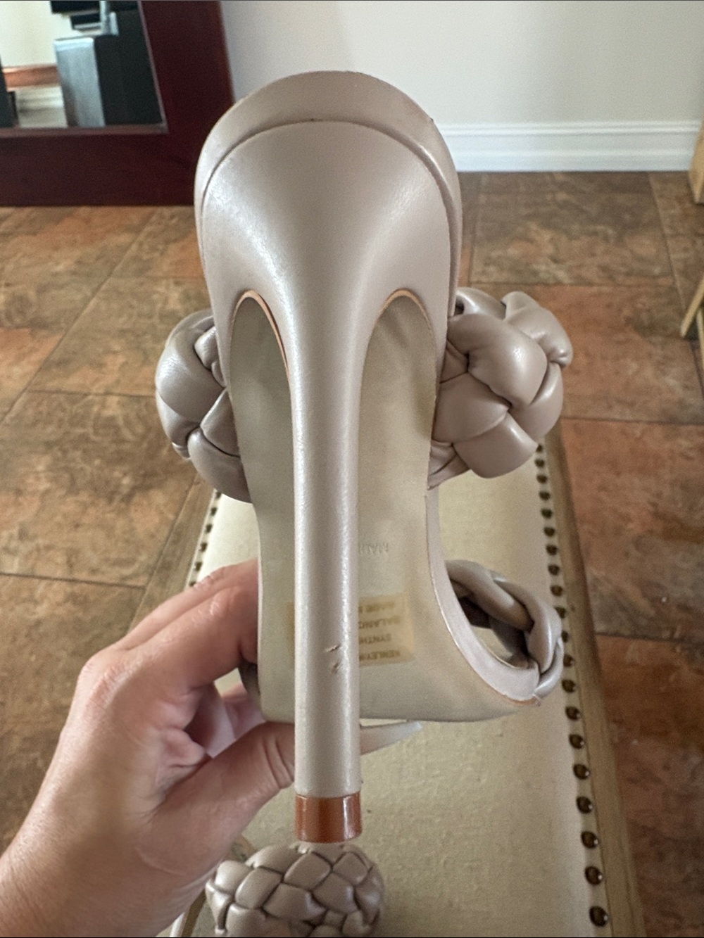 Steve Madden Braided Double-Strap Mules in Taupe - Picture 6 of 6